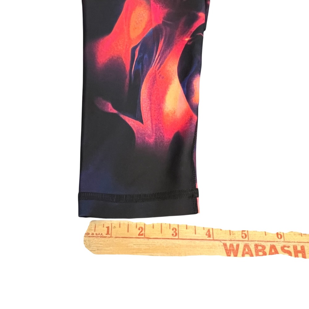 Old Navy Powersoft High-Rise 7/8 Ankle Leggings Small Tall Abstract Flame‎ Print - Picture 7 of 9